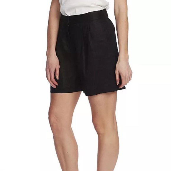 NWT [Vince Camuto] Twill Casual Pleated Black Shorts Women’s Sz 16 (plus size) - Picture 6 of 8